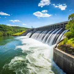 Rollo hydroelectric power station, generative ai, dam © Sergei