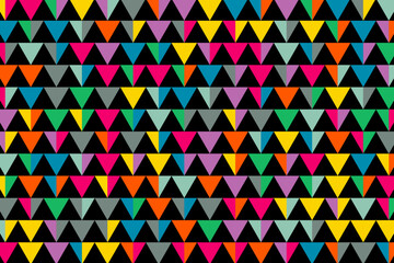Colorful triangles vector pattern