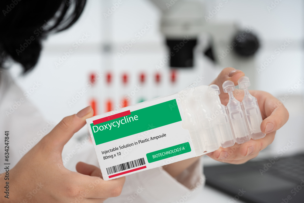 Sticker doxycycline medical injection