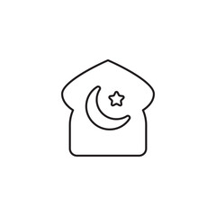 Muslim icon design with white background stock illustration