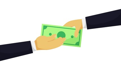 Animation of payment activities or financial transactions. Financial business animation. - Powered by Adobe