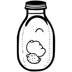 milk bottle doodle