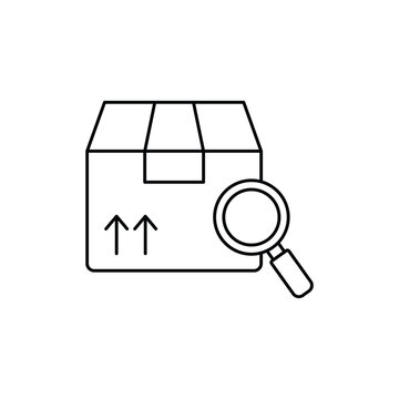 recommend clip art: Search package icon. outline icon