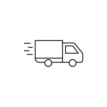 recommend clip art: package delivery car. outline icon