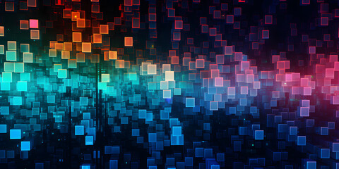 Digital Grid. Abstract Background with Matrix of Digital Data