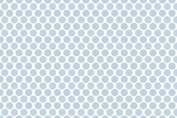 Big blue polka dots on white background. Dotted texture circles seamless pattern. Vector illustration.