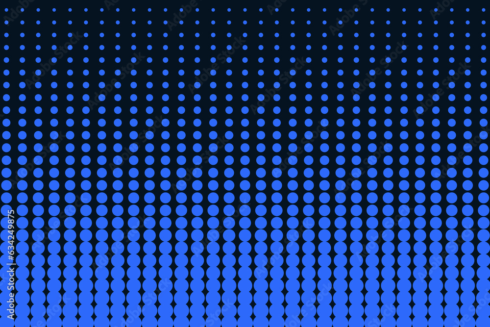 Poster abstract blue halftone dot circles gradient linear pattern. halftone screentone vertical lines grada