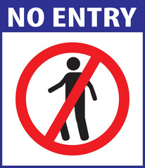 No entry sign vector