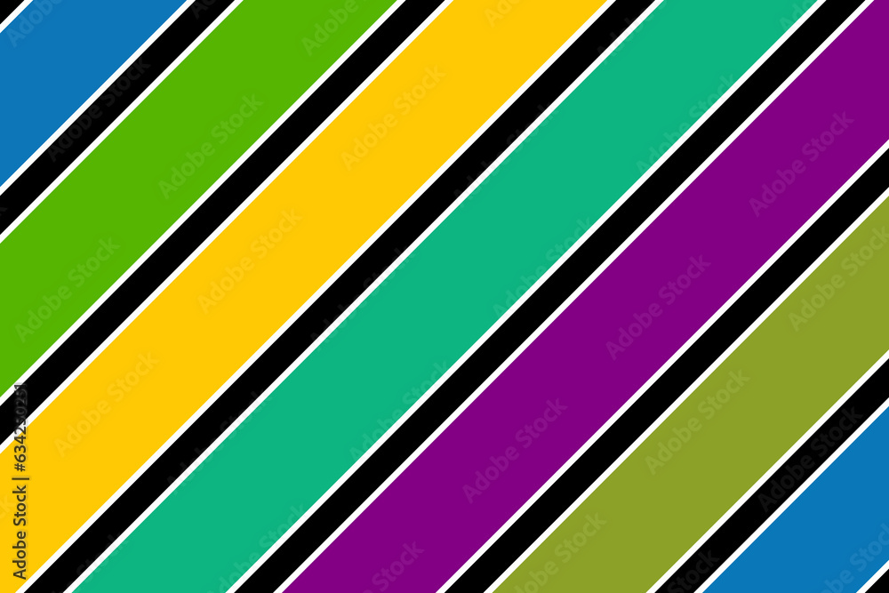 Poster retro style colorful diagonal line striped pattern background vector template