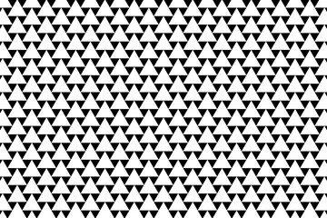 Black and white geometric triangles seamless pattern. Pyramid triangular tiles mosaic vector illustration.