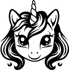 Fototapeta na wymiar Unicorn SVG, Unicorn Birthday SVG, Cute Unicorn SVG, Unicorn SVG for Cricut, Unicorn Face SVG