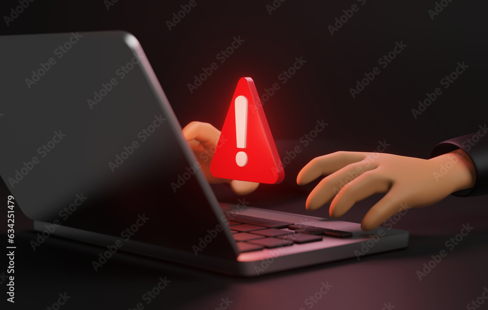 Aufkleber digital virus threat spyware attack on computer network.
