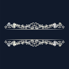 Ornament vintage luxury frame wedding invitation card text box title border islamic