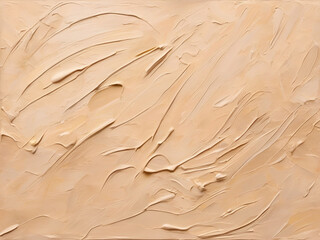 Texture of beige oil paint on canvas. Abstract background for design. AI generated