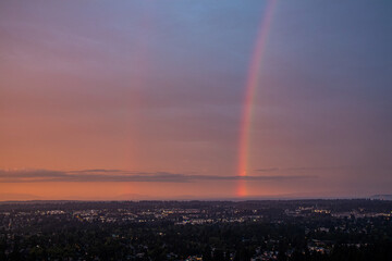 Double Rainbow Sunrise Surrey Canada