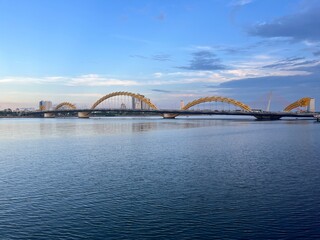 Naklejka premium Dragon River and Han River in Da Nang, Vietnam