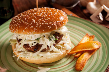 sandwich with cheese and vegetables