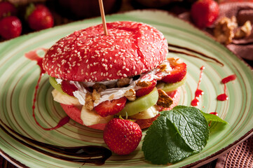 strawberry cheesecake with chocolate