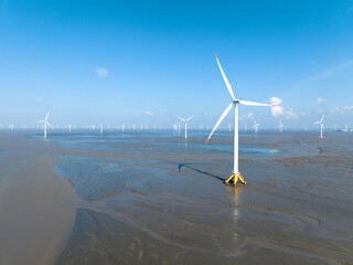 wind turbine on the beach