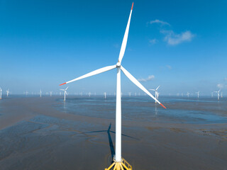 wind turbine on the beach