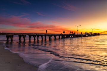 Woodman Point Perth Jetty at Sunset, Coogee West Australia  