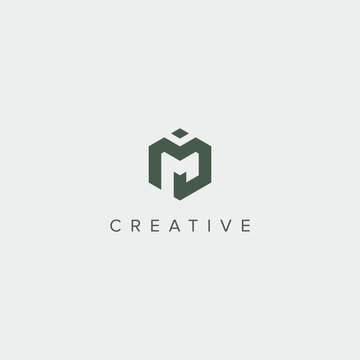 Modern unique letter MI IM logo design template - vector.