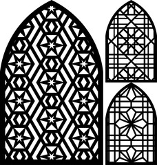 Simple Vector Pattern for Laser Cutting, Decoration, and Ornament. Metal design, wood carving, vector