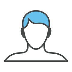 Face avatar profile icon vector on trendy style for design and print