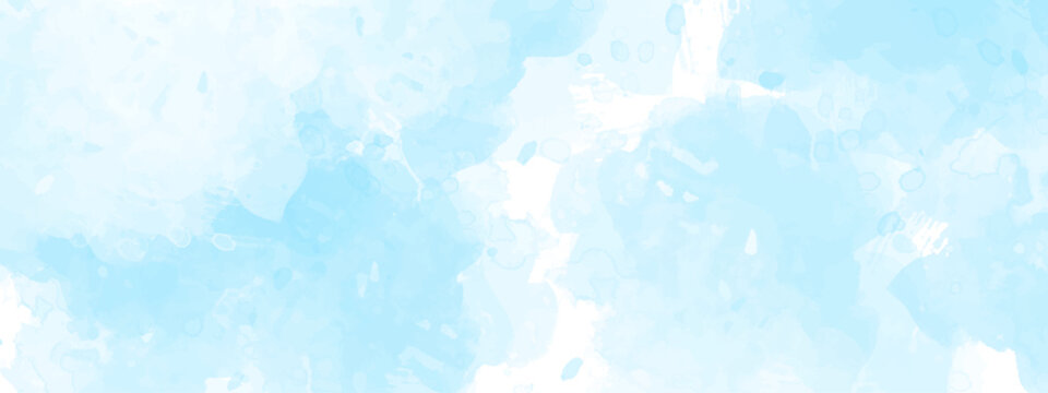 Beautiful grunge blue background with space and for making graphics design. Creative vintage light sky blue background. Abstract watercolor paper textured illustration for design