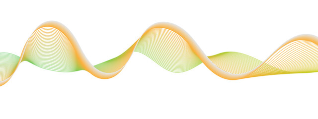 abstract colorful line wave background. Vector abstract colorful flowing wave lines isolated on white background. Design element for technology. 