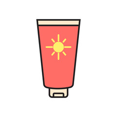 bottle of sunscreen cartoon
