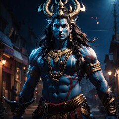 Shiva, the Divine Movie Hero as a Marvel, DC god hero
