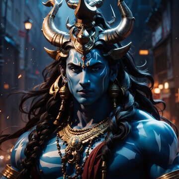 Shiva, the Divine Movie Hero as a Marvel, DC god hero