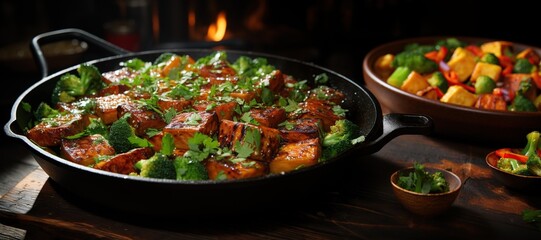 Veggie Stir-Fry with Tofu: A delicious stir-fry featuring a variety of colorful vegetables and protein-rich tofu.