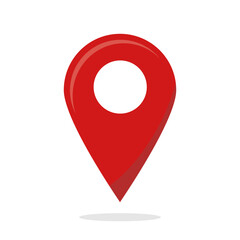 Minimalist pin location vector icon illustration