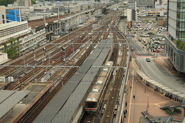 JR姫路駅を俯瞰してみる景色