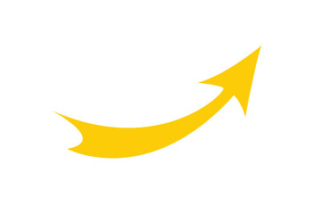 yellow curved graph with arrow moving up png file type