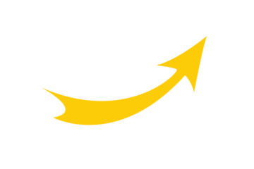 yellow curved graph with arrow moving up png file type