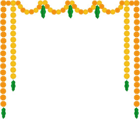 flower garland decoration toran for indian hindu holidays or wedding