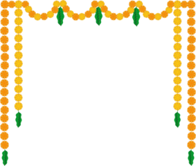 flower garland decoration toran for indian hindu holidays or wedding