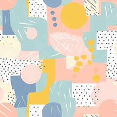 seamless pattern with Memphis