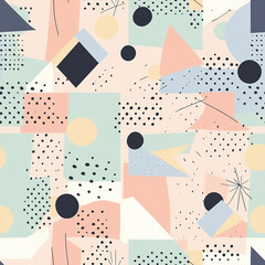 seamless pattern with Memphis