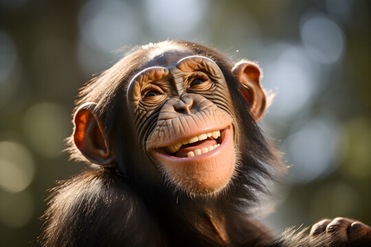 funny chimp portrait