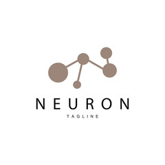 Neuron Logo, Cel Dna Network Vector, And Particle Technology, Simple Illustration Template Design