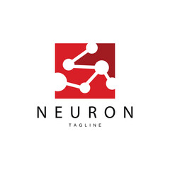 Neuron Logo, Cel Dna Network Vector, And Particle Technology, Simple Illustration Template Design