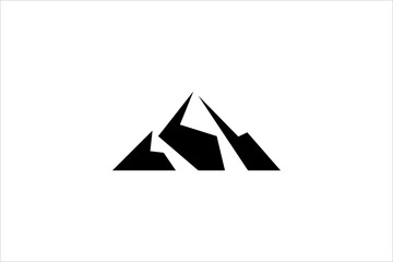 Abstract mountain logo design in flat design style