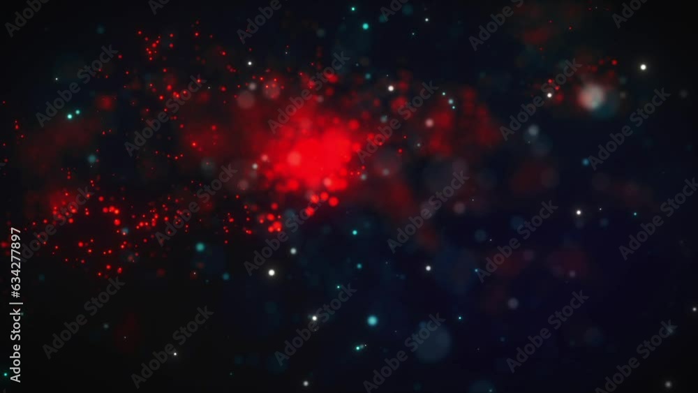Wall mural thousands of sparkling particles form a delicate bokeh on a dark background.