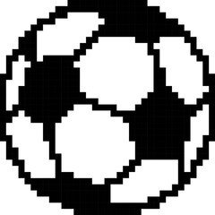 Football cartoon icon in pixel style