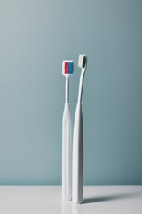 toothpaste toothbrush isolated on white background
