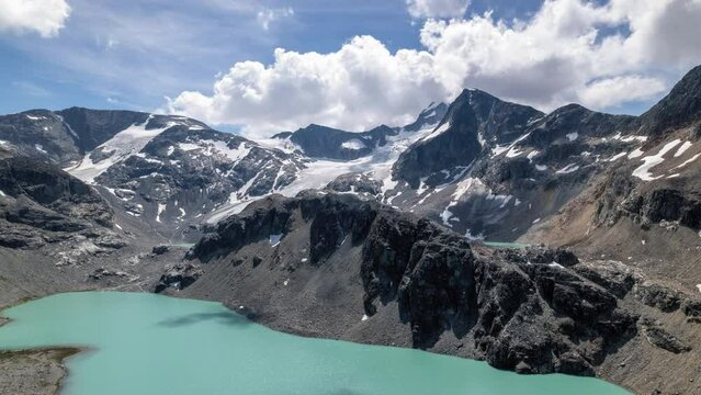 Mountain Lake Drone Timelapse in British Columbia